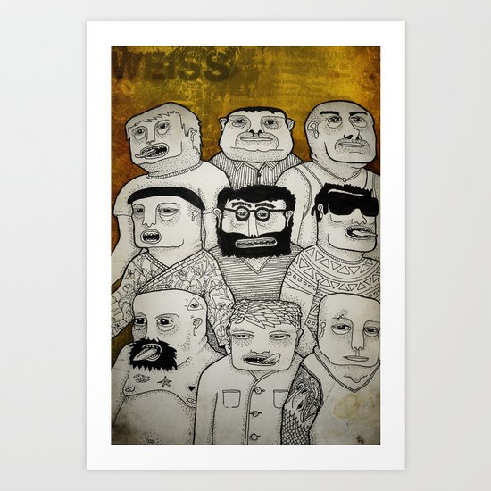Los cabeza de cubo Art Print