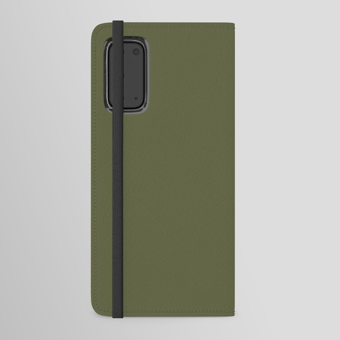Dark Green Solid Color Hue Shade - Patternless Android Wallet Case