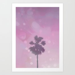 Pink Palm Paradise Art Print