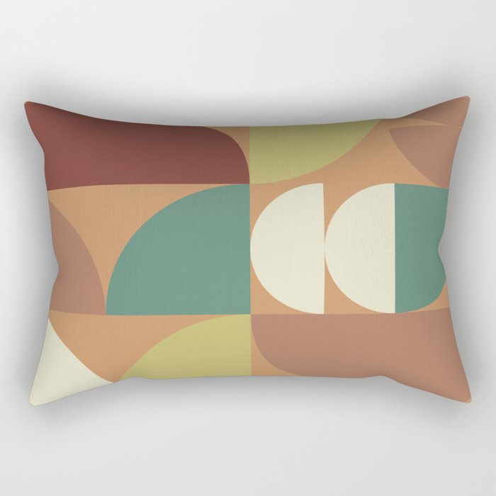 Geometry color arch shapes composition 1 Rectangular Pillow