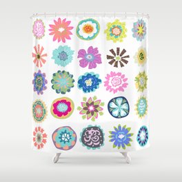 Bohemian Flower Shower Curtain by Karen Fields Shower Curtain
