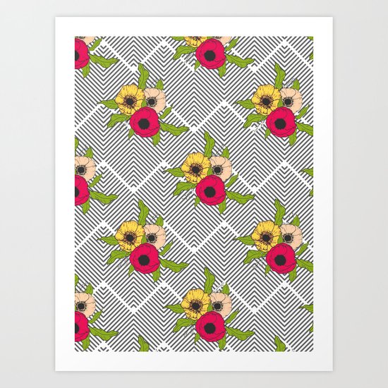 Geometric Garden #society6 #decor #buyart Art Print