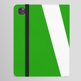 Letter V (White & Green) iPad Folio Case