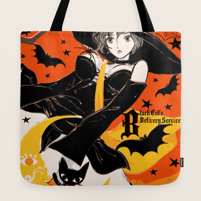 Black Cat S Delivery Service Tote Bag By Chandelina Society6