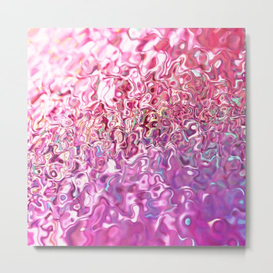 Molten Pink Metal Print