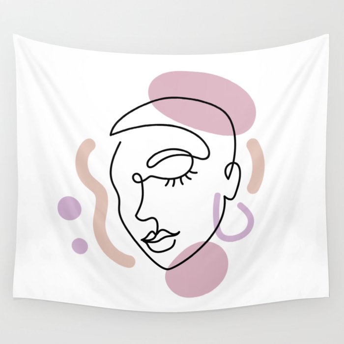 Abstract face 2025 tapestry