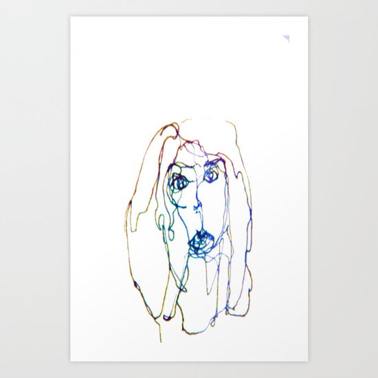 conflicted face Art Print