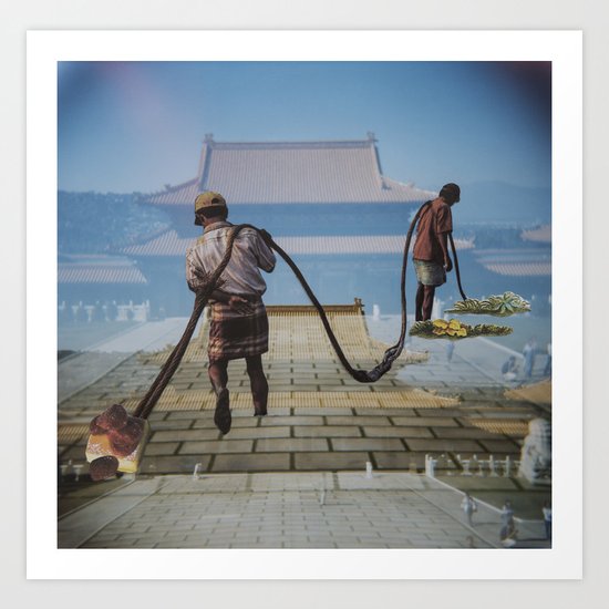Carrying The Weight Of The World Art Print By Catharinestebbins Society6