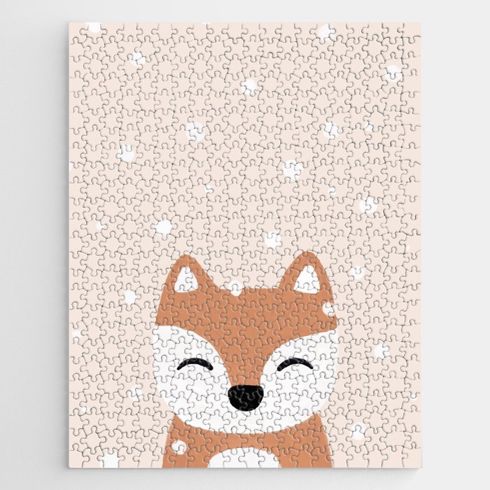 Snow & Fox, Cute Animals Jigsaw Puzzle