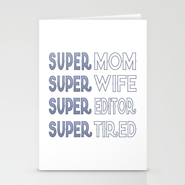 Super Editor Mom Stationery Cards