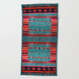 Traditional Berber Bohemian Moroccan Handmade Fabric Style Fall Autumn Color Inspiration Beach Towel