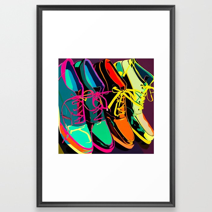 Four Shoes - Pop Art Style Framed Art Print