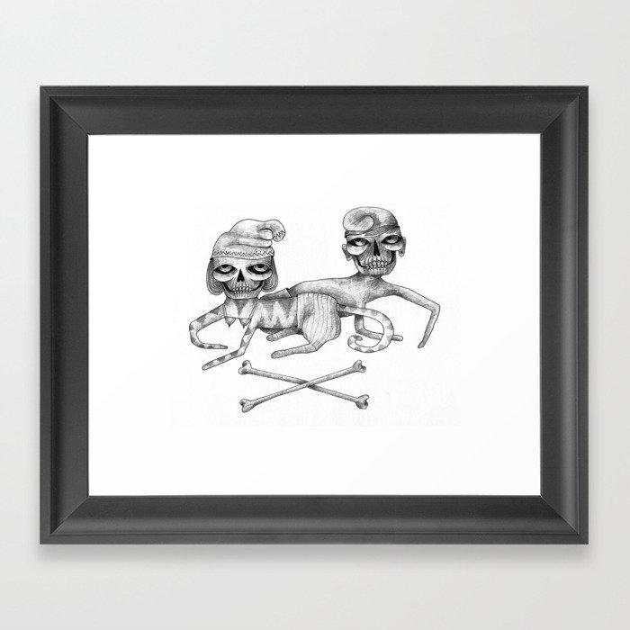 Bone Couple Framed Art Print