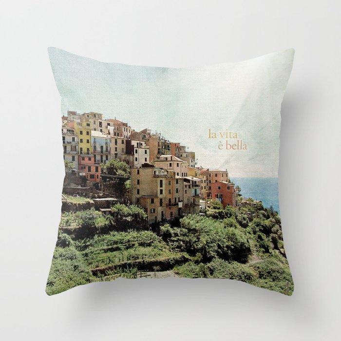 la vita è bella Throw Pillow