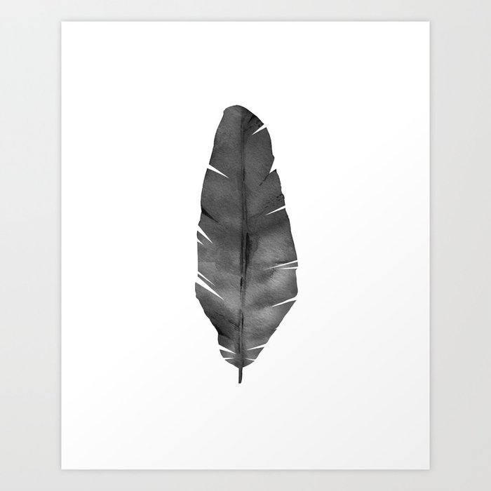 Discover the motif BLACK WHITE LEAF by Art by ASolo as a print at TOPPOSTER