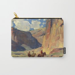 “Indians Riding Through Canyon de Chelly” by Edgar Payne Carry-All Pouch