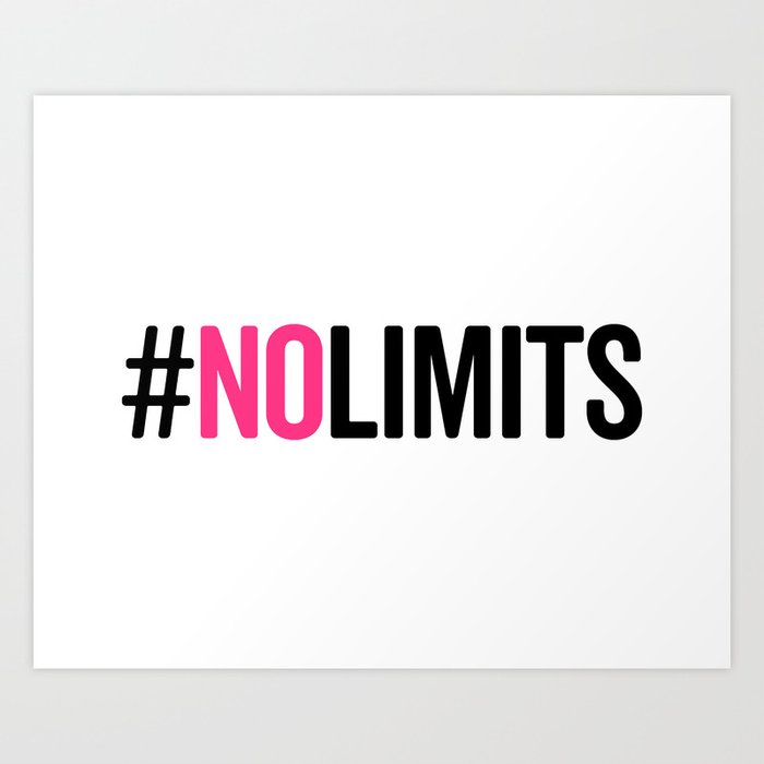 No Limits Gym Quote Art Print