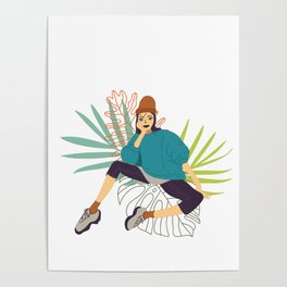 Girl in sporty style Poster