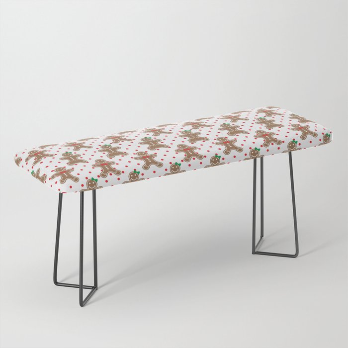 Christmas Gingerbread Pattern Bench