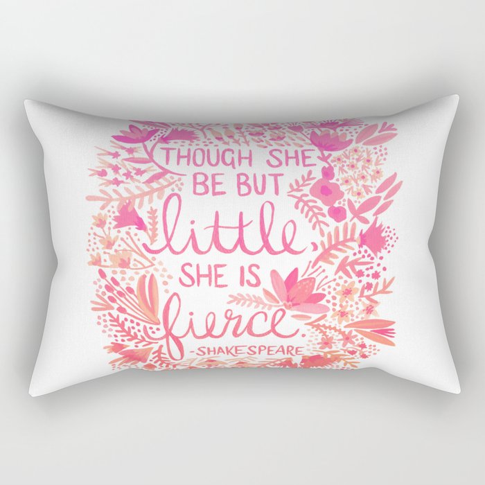 Little & Fierce – Pink Ombré Rectangular Pillow
