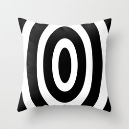 Trippy Black and White Pattern Throw Pillow