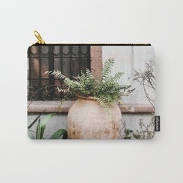 Mexico Photography - Small Garden With Plants By The Wall Carry-All Pouch