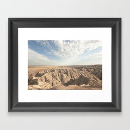 Badland Skies x Badlands National Park  Framed Art Print