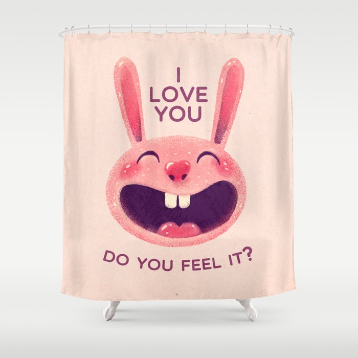 Bunny with love Shower Curtain