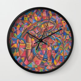 Mother and Child 3 nursing mother painting Wall Clock