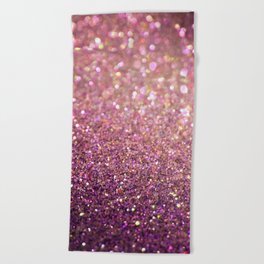 Mauve Iridescent Glitter Beach Towel