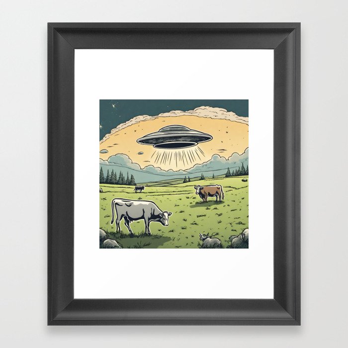 Alien Ubduction Framed Art Print
