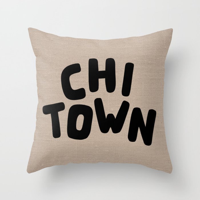 Chi Town Linen Brown Throw Pillow