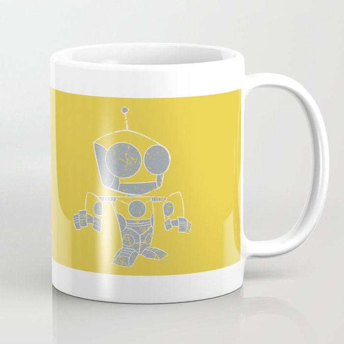 Robot Distressed Coffee Mug
