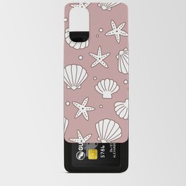 Seashell Pattern (white/dusty rose) Android Card Case