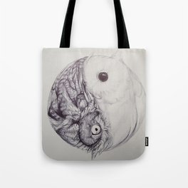 Yin Yang Owl Tote Bag