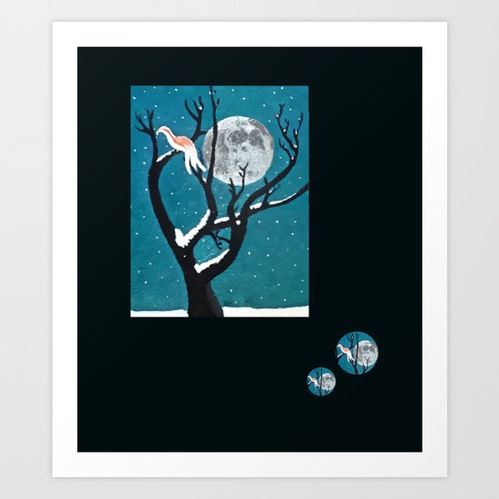 January Moon Art Print