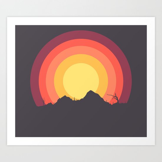 Mountain Sunset Art Print