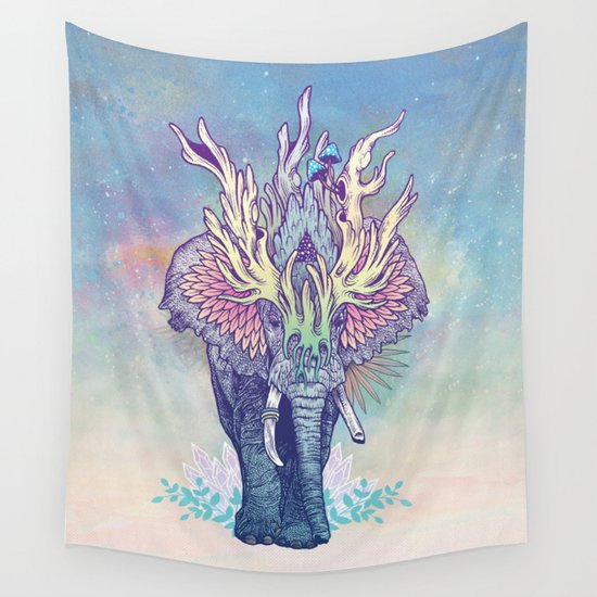 Spirit Animal - Elephant Wall Tapestry