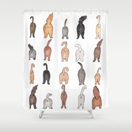 Cat butts Shower Curtain