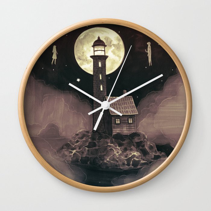 Lighthouse Ghosts Wall Clock