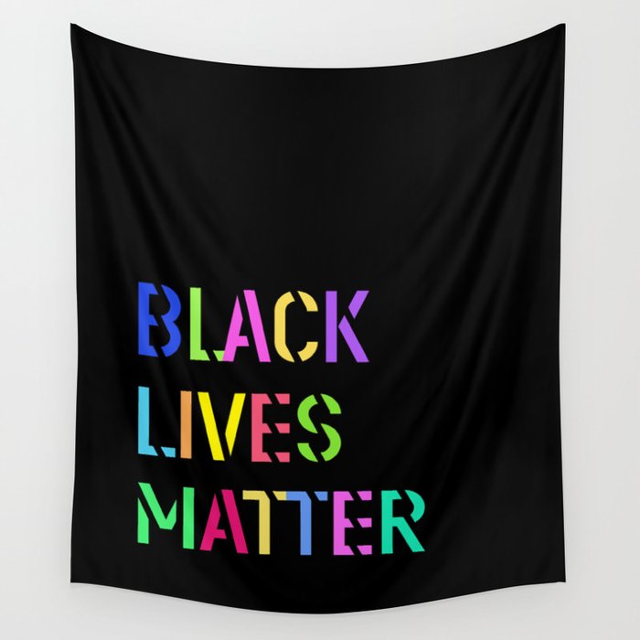 Black Lives Matter Colorful Stencil 1 Wall Tapestry