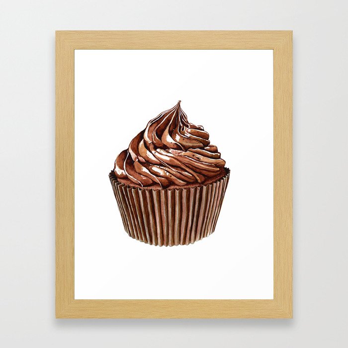 Chocolate Cupcake Framed Art Print