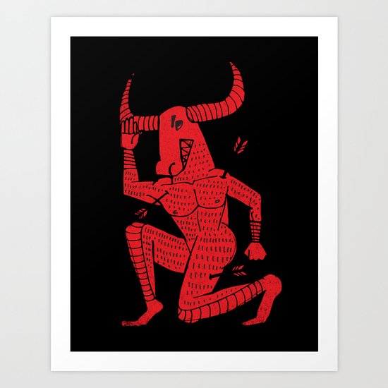 the minotaur Art Print