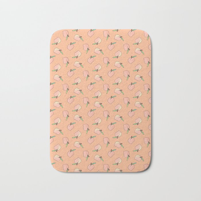 Peach Bath Mat By Jigglypunk Society6