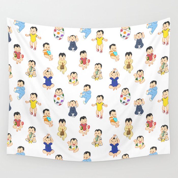 lots of babies! Wall Tapestry