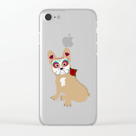 Frenchie Sugar Cream Clear iPhone Case