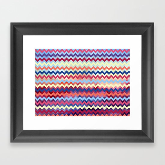 Watercolor Chevron II Framed Art Print