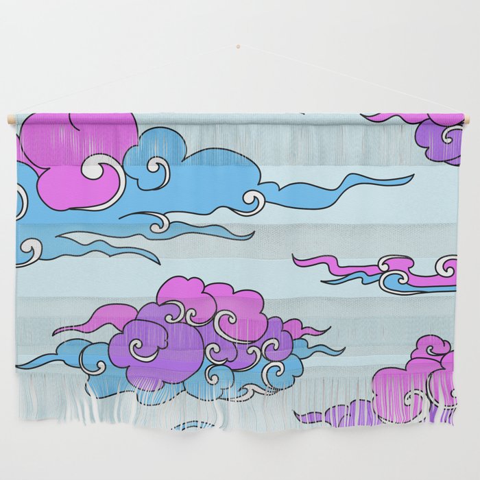 Japanese Colorful Clouds  Wall Hanging
