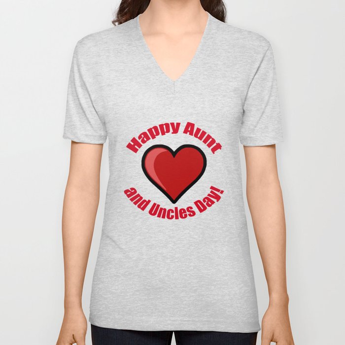 Happy Aunt and Uncles Day! V Neck T Shirt