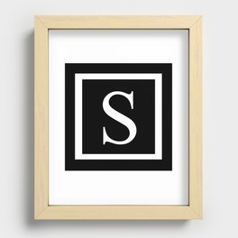 S Monogram Recessed Framed Print